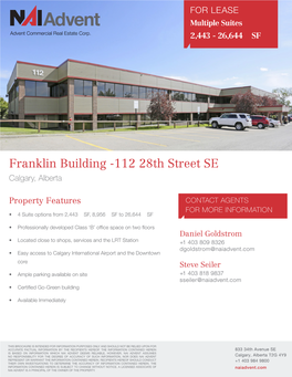 Franklin Building -112 28Th Street SE Calgary, Alberta