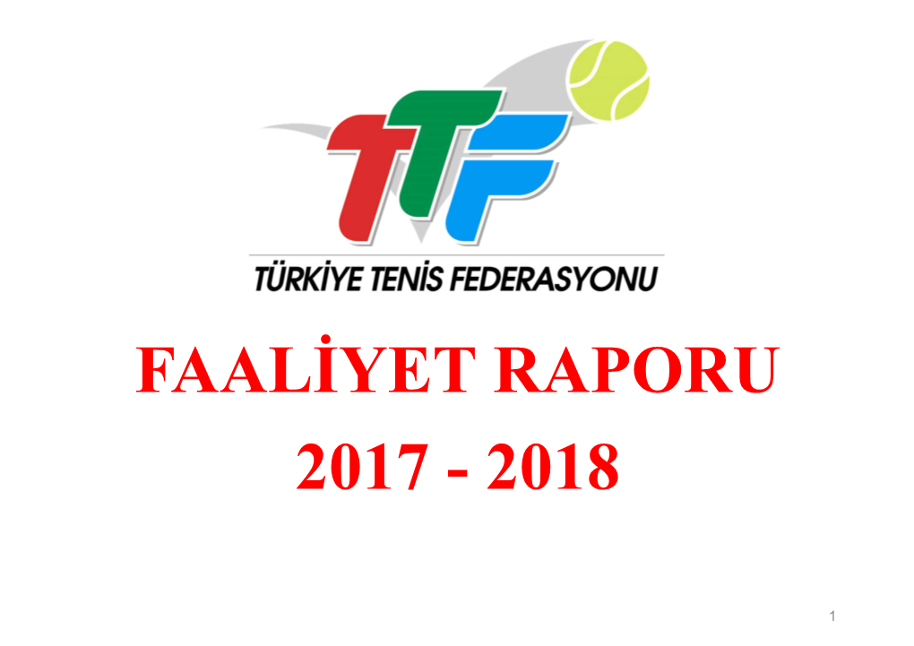 Faaliyet Raporu 2017 - 2018