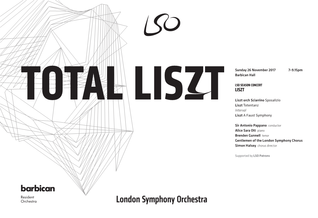 Sunday 26 November 2017 7–9.15Pm Barbican Hall LSO