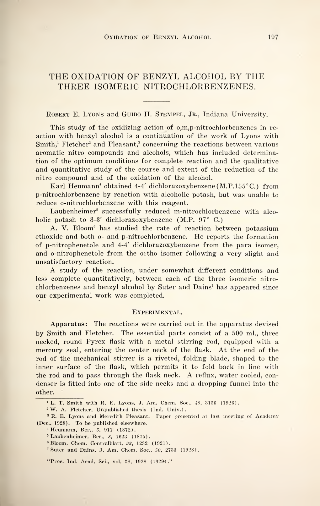 Proceedings of the Indiana Academy of Science