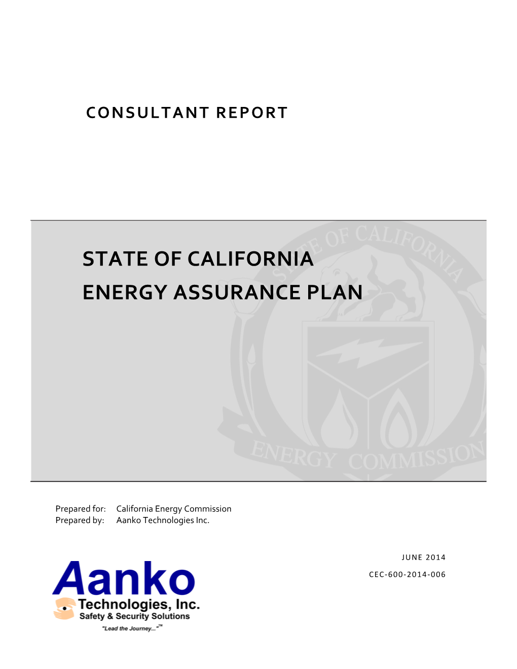 State of California Energy Assurance Plan