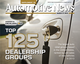 Top 125 Dealership Groups Based in the United