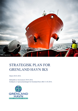 Strategisk Plan for Grenland Havn Iks