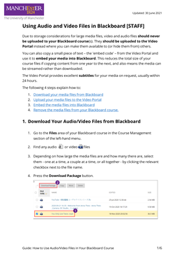 Using Audio and Video Files in Blackboard [STAFF]