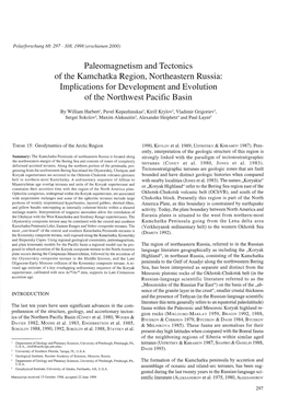 Paleomagnetism and Teetonics of the Kamchatka Region, Northeastern Russia: Implications for Development and Evolution of the Northwest Pacific Basin