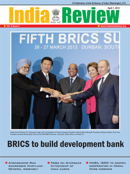 BRICS to Build Development Bank