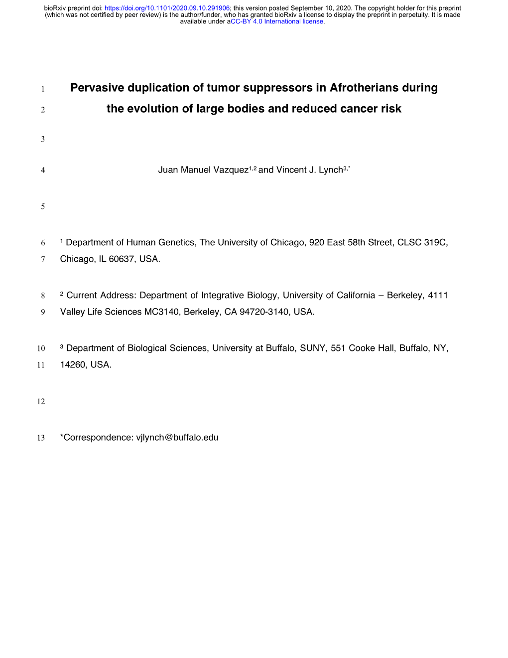 Pervasive Duplication of Tumor Suppressors in Afrotherians During