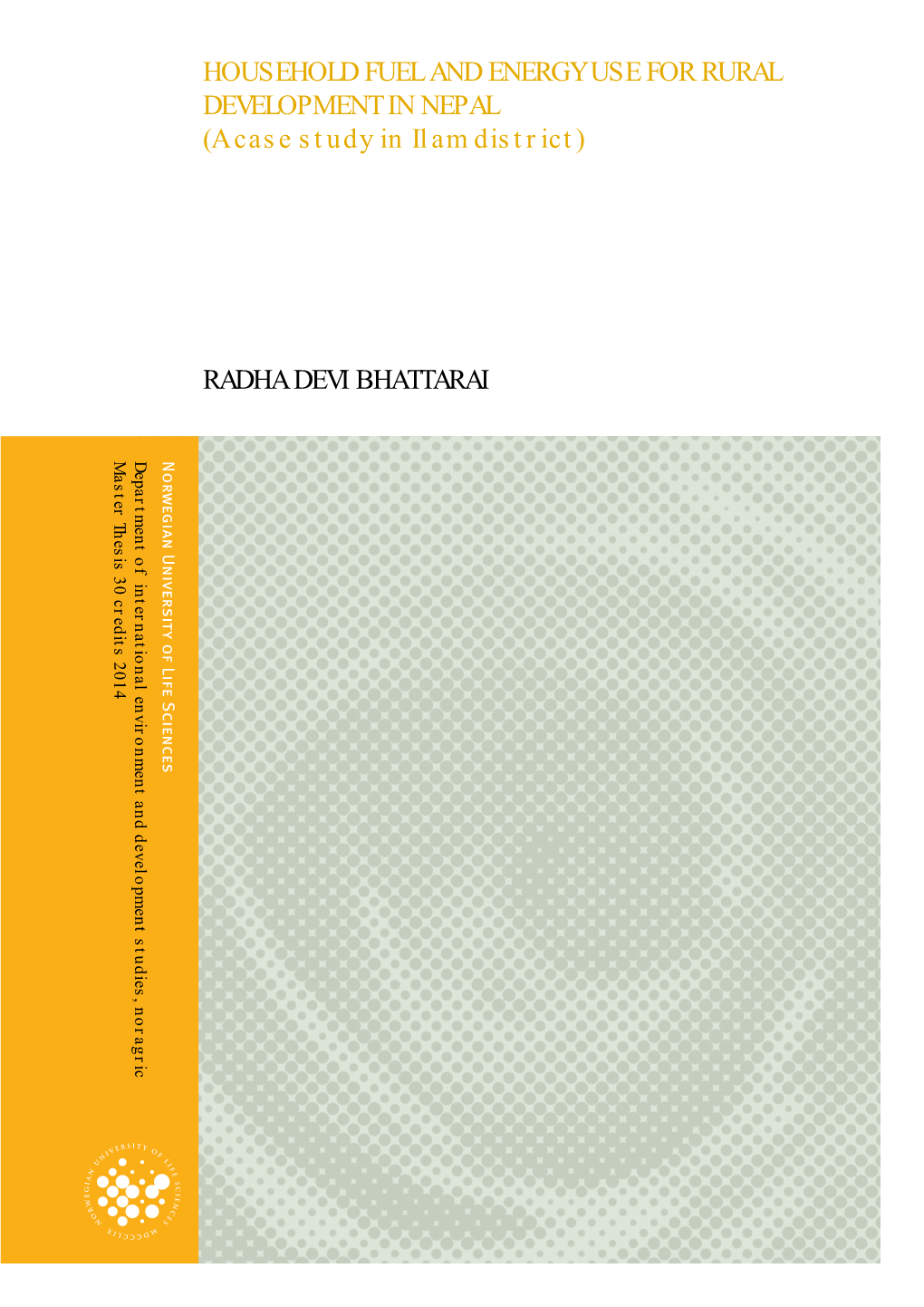 Household Fuel and Energy Use for Rural Development