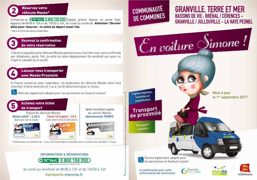 GRANVILLE, TERRE ET MER BASSINS DE VIE : BRÉHAL / CÉRENCES - Composez Le 0 800 150 050 (Appel Gratuit Depuis Un Poste Fixe)