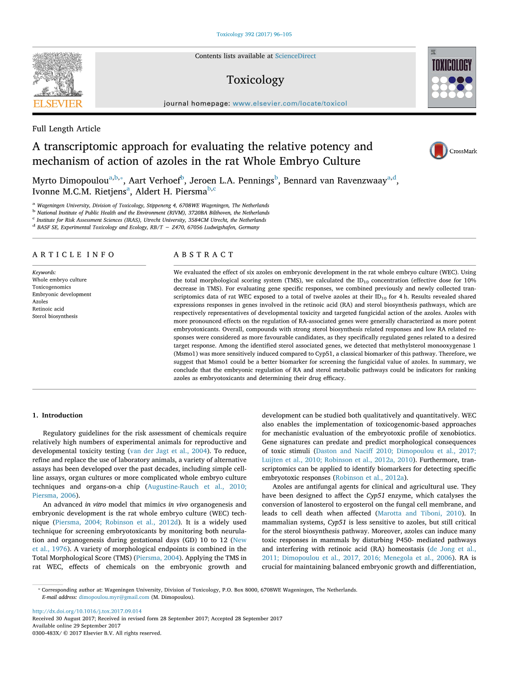 A Transcriptomic Approach for Evaluating the Relative Potency And