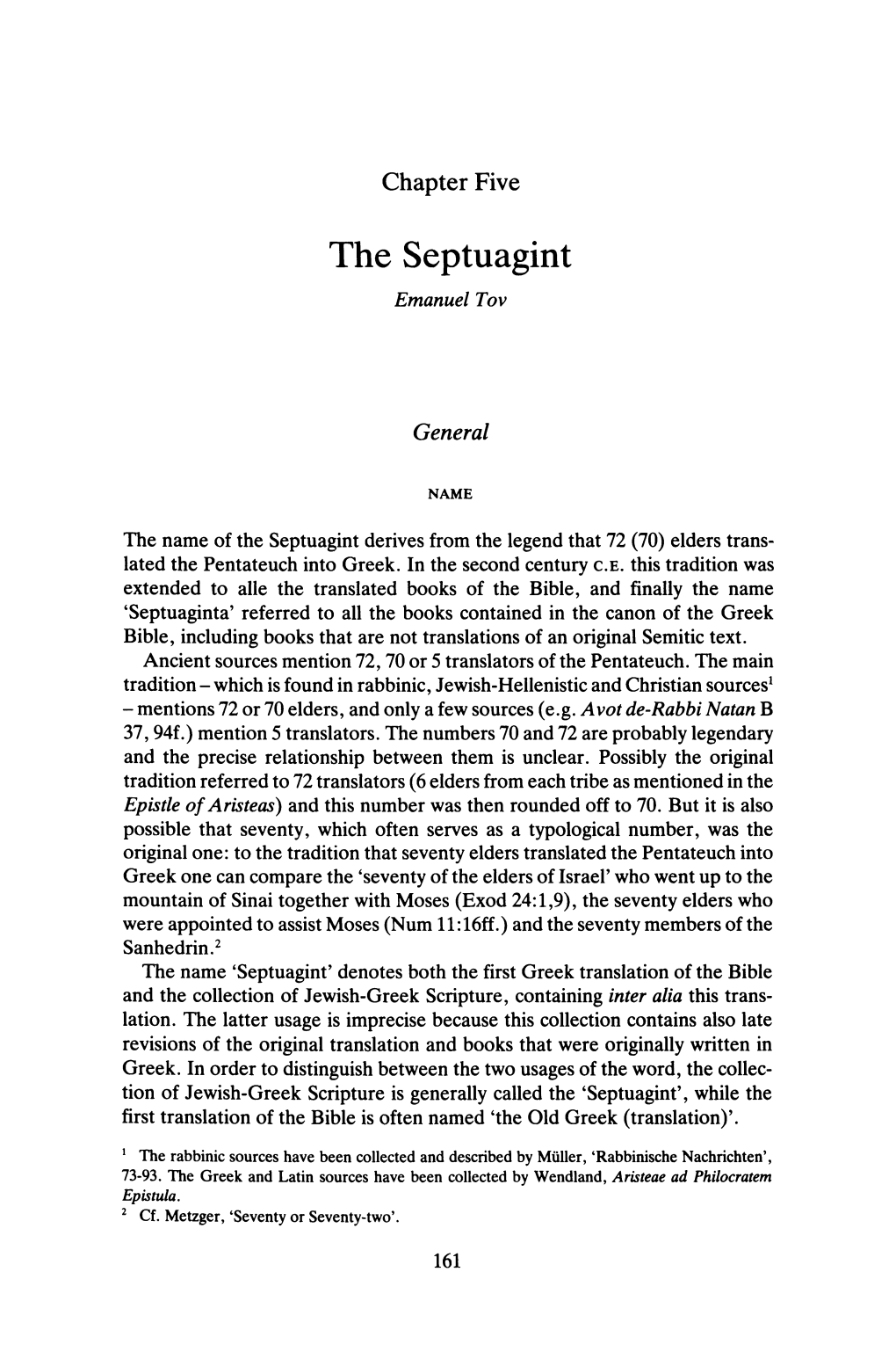 The Septuagint Emanuel Tov