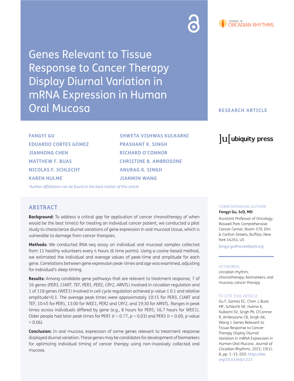 Genes Relevant to Tissue Response to Cancer Therapy Display Diurnal Variation in Mrna Expression in Human