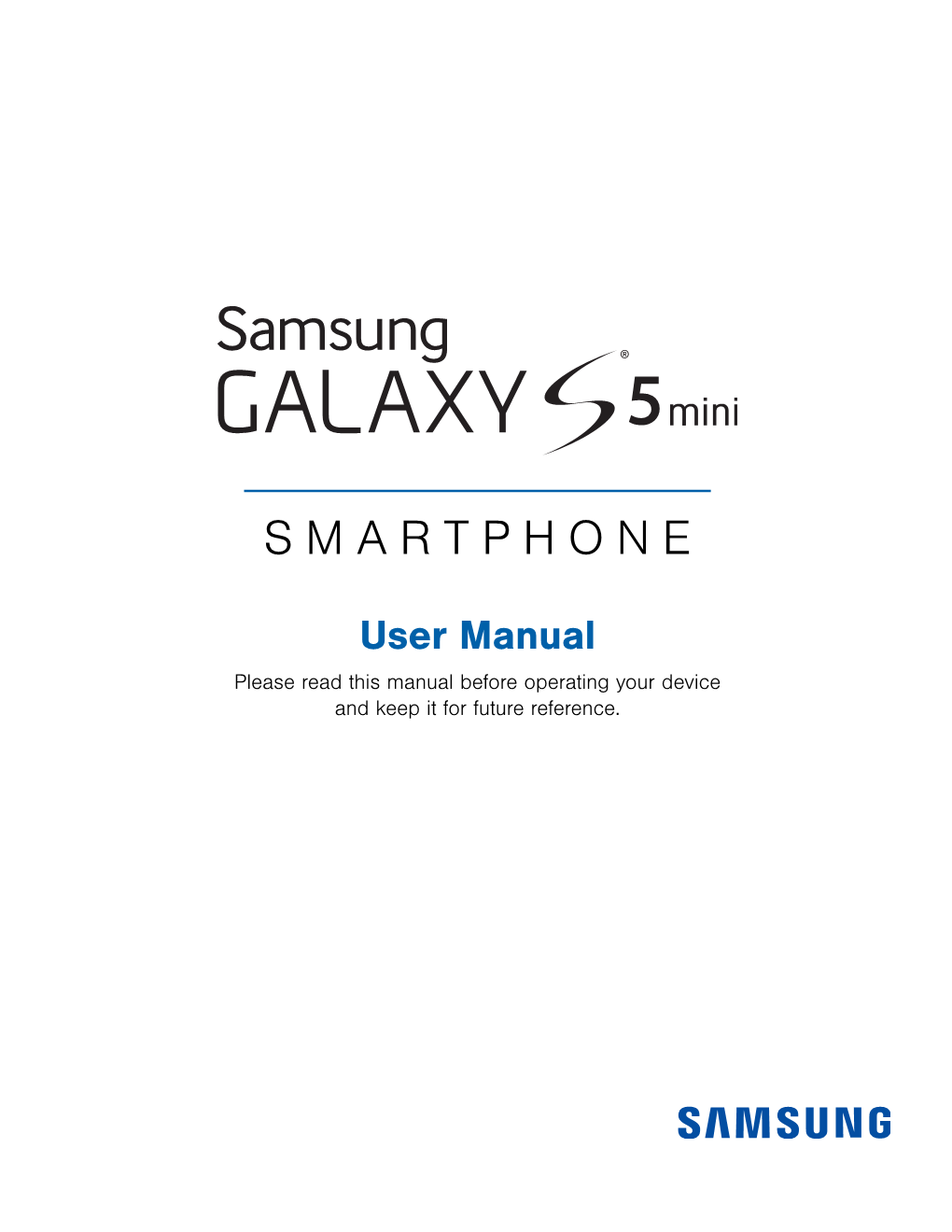 Samsung Galaxy S5 Mini G800R4 User Manual