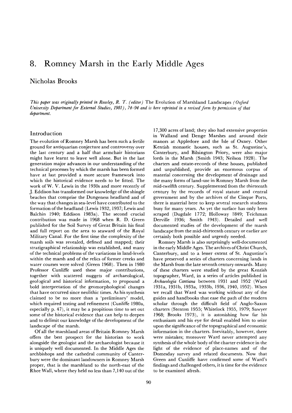 8. Romney Marsh in the Early Middle Ages