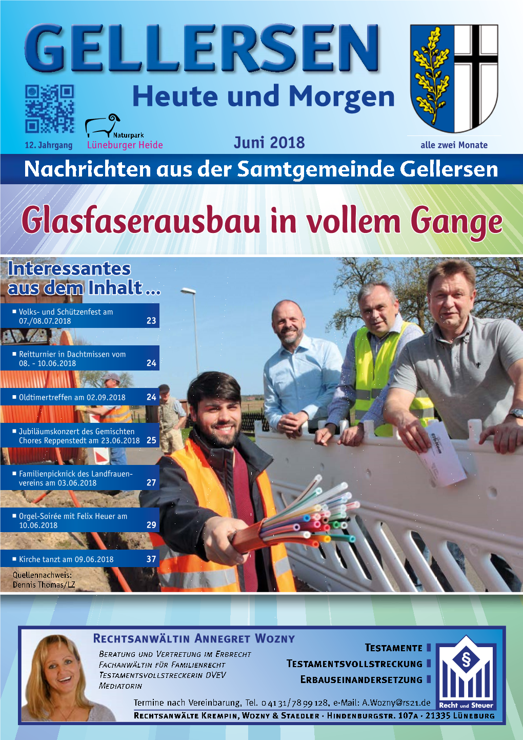 Glasfaserausbau in Vollem Gange Interessantes Aus Dem Inhalt