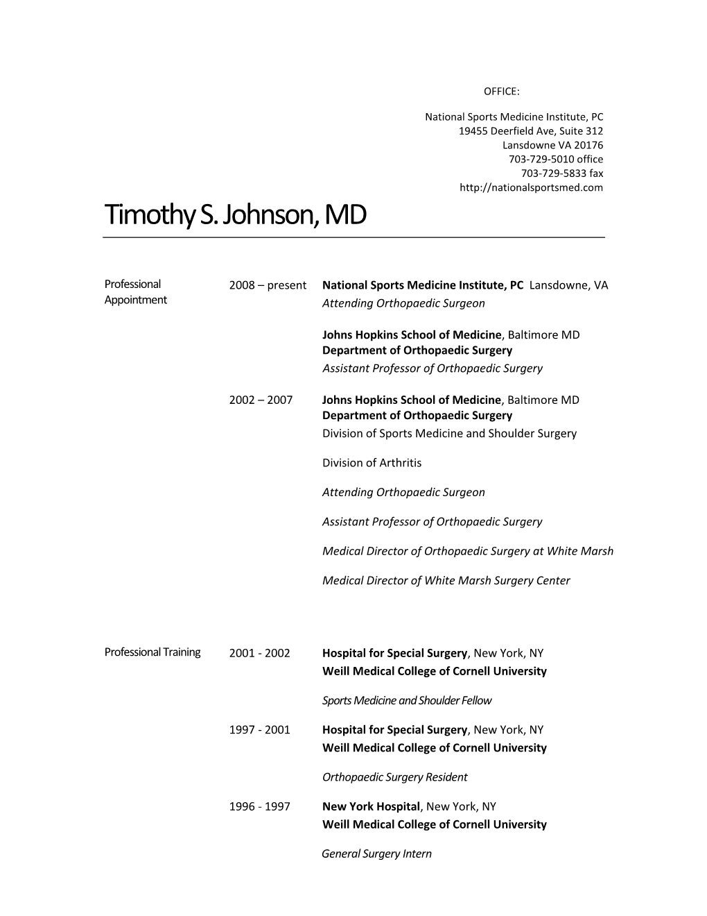 Timothy S. Johnson, MD
