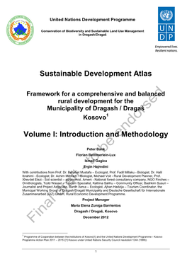 Sustainable Development Atlas Volume I
