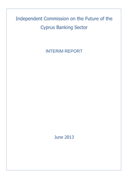 Independent Commission on the Future of the Cyprus Banking Sector