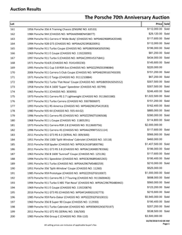 The Porsche 70Th Anniversary Auction Lot Price Sold 161 1956 Porsche 356 a Training Chassis (ENGINE NO
