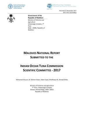 Maldives National Report Submitted to the Indian