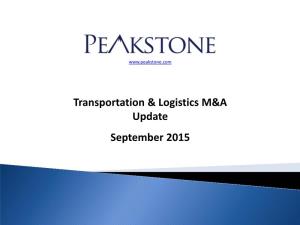 Transportation & Logistics M&A Update September 2015