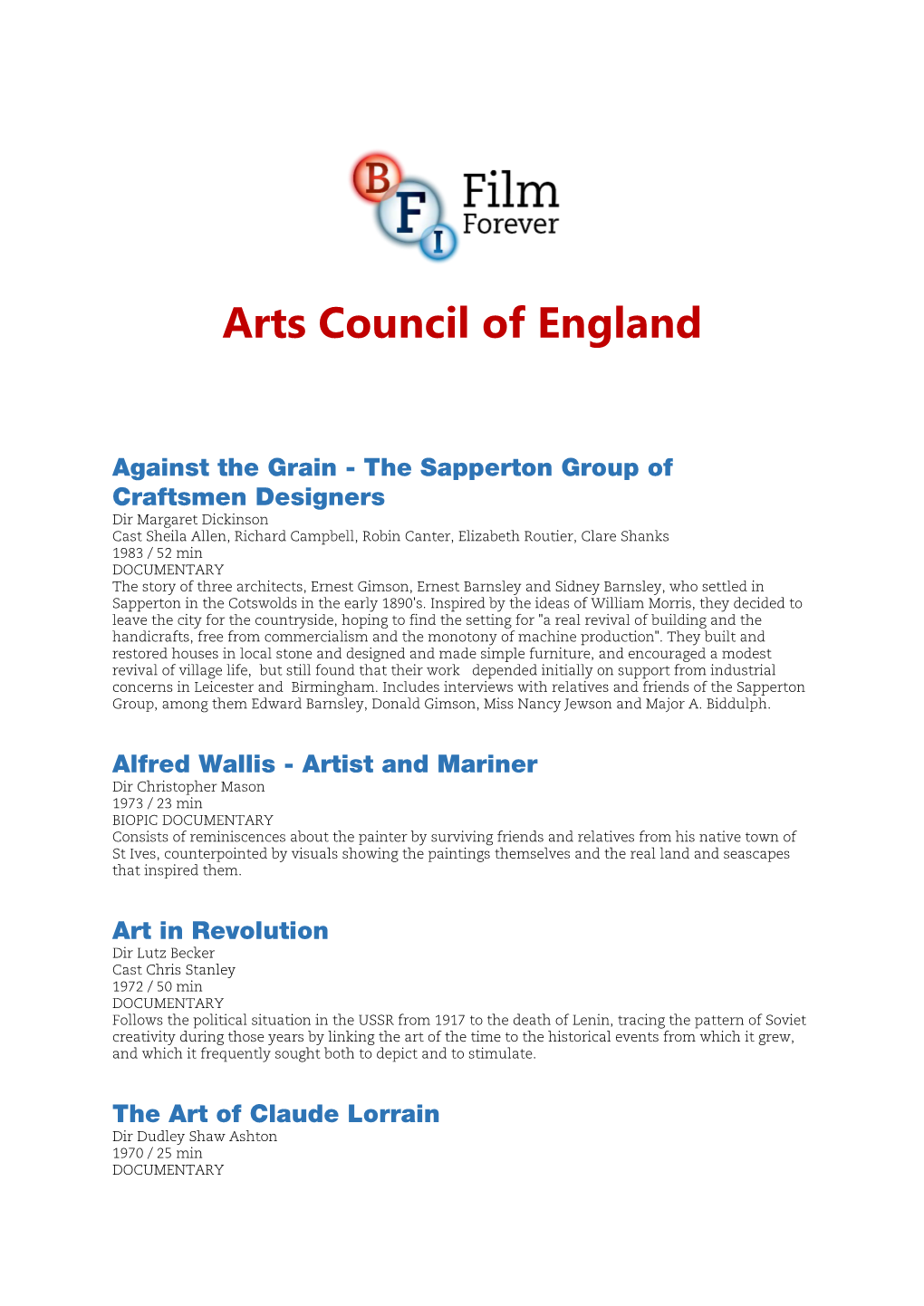 Arts Council of England