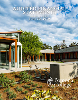 Pomona College Audited Financial Statements for 2019