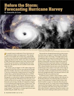 Before the Storm: Forecasting Hurricane Harvey by Samantha De Leon
