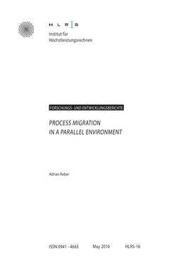 Process Migration in a Parallel Environment