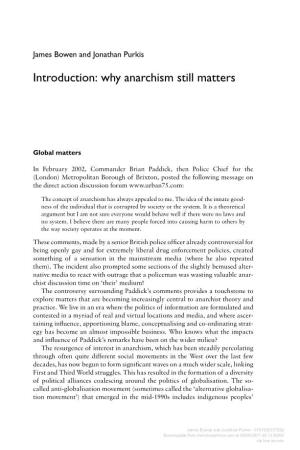 Why Anarchism Still Matters