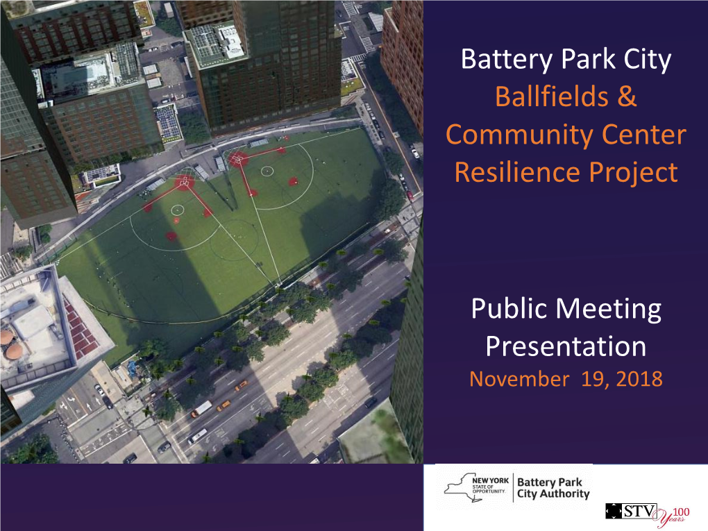 Battery Park City Ballfields & Community Center Resilience