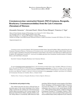 From the Late Cretaceous of Morocco 299 Boletín De La Sociedad Geológica Mexicana