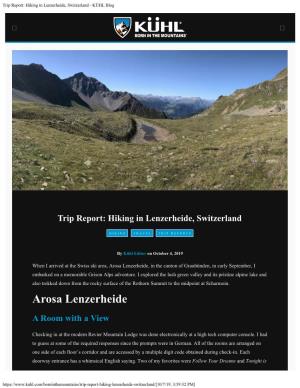 Hiking in Lenzerheide, Switzerland - KÜHL Blog