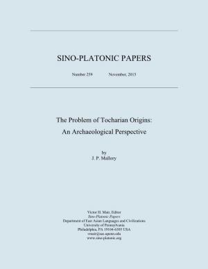 The Problem of Tocharian Origins: an Archaeological Perspective