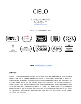 A Film by Alison Mcalpine (Canada/Chile, 78') Cielo-Thefilm