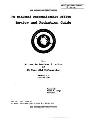 National Reconnaissance Office Review and Redaction Guide