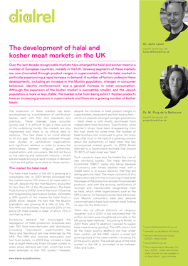 The Development of Halal and Kosher Meat Markets in the UK