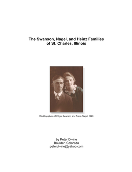 The Swanson, Nagel, and Heinz Families of St. Charles, Illinois