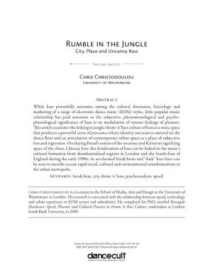 Rumble in the Jungle: City, Place and Uncanny Bass