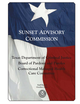 Sunset Advisory Commission Staff Report, October 2006