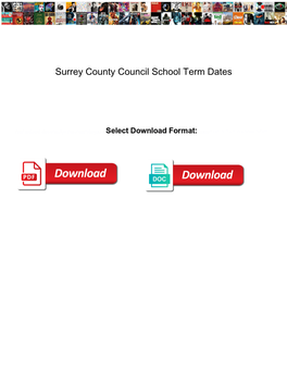 Surrey County Council School Term Dates