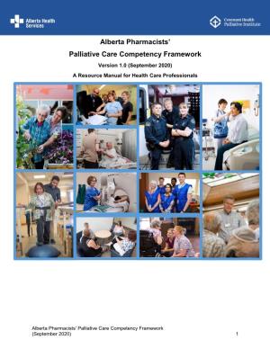 Pharmacists’ Palliative Care Competency Framework Version 1.0 (September 2020)