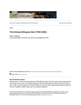 The Eritrean-Ethiopian War (1998-2000)