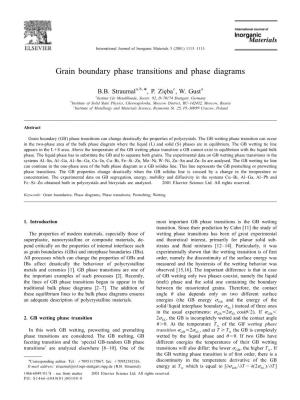 Grain Boundary Phase Transitions and Phase Diagrams