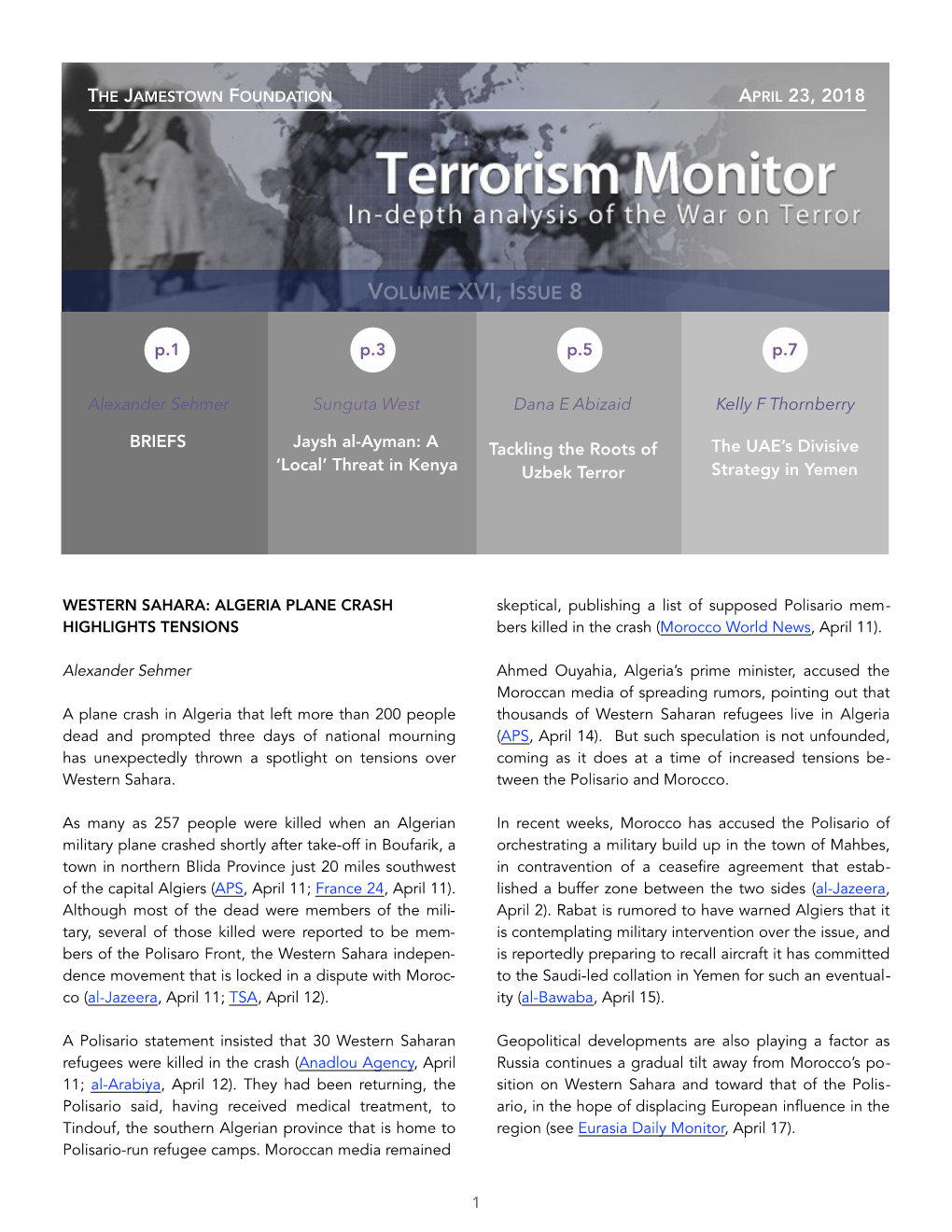 Terrorism Monitor