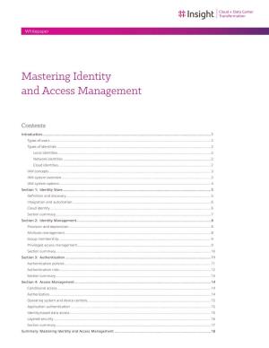Mastering Identity and Access Management