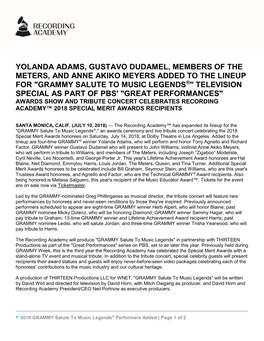 Yolanda Adams, Gustavo Dudamel, Members of The