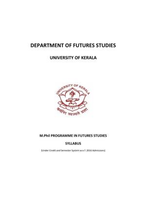 Department of Futures Studies