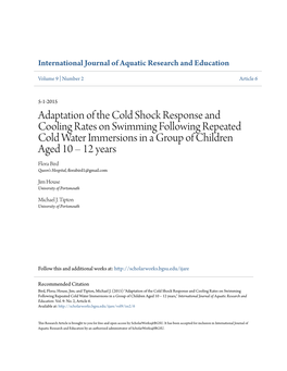 Adaptation of the Cold Shock Response and Cooling Rates On