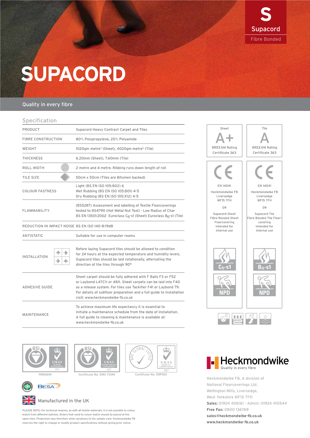 Supacord Fibre Bonded